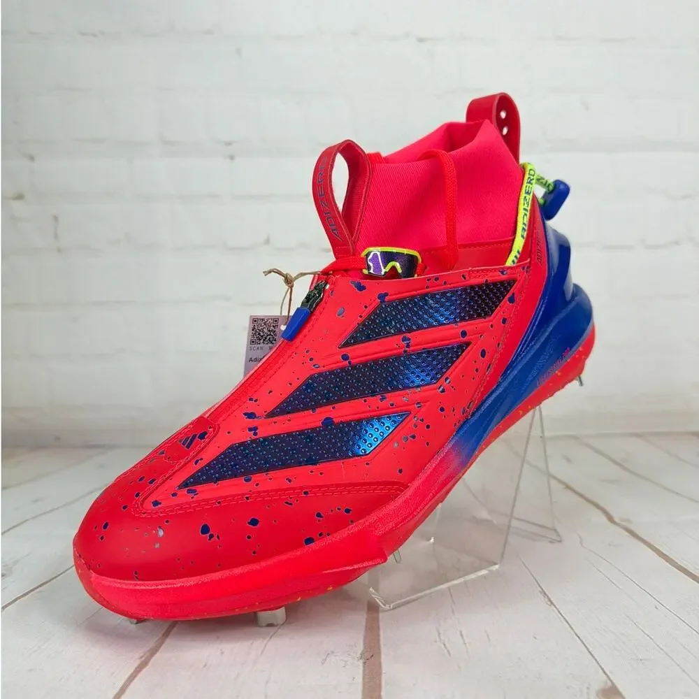 Adidas Adizero Impact 2.0 Shades Red Metal Baseball Cleats Mens Size 9.5 JQ4274
